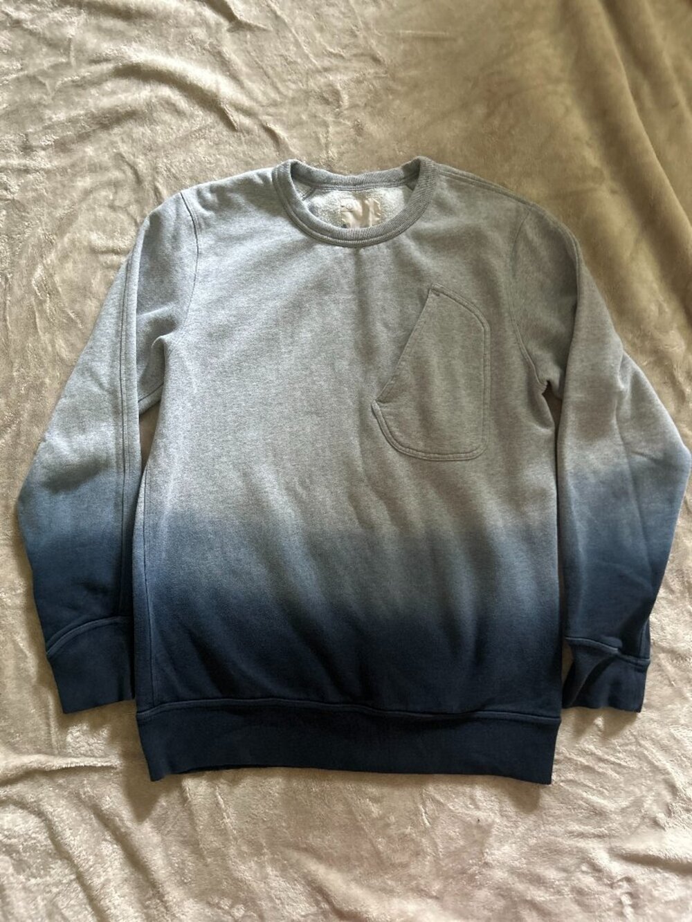G-Star Raw by Marc Newson Ombré Crewneck Sweatshirt Gray Blue Size Large